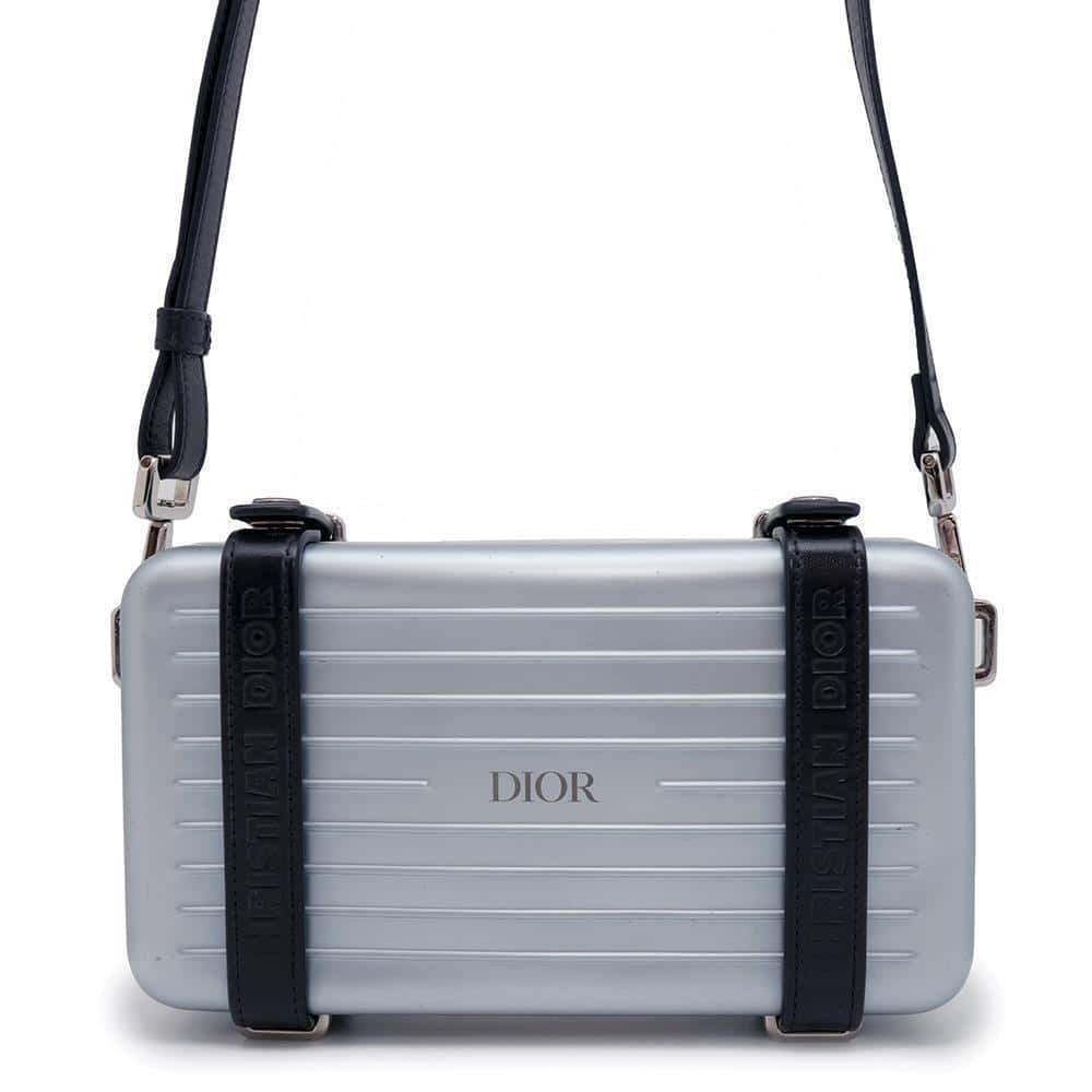 Christian Dior Clutch Bag Rimowa Collaboration Aluminum Shoulder Travel - Picture 1 of 12
